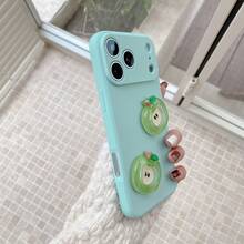 Ốp lưng điện thoại silicon lỏng màu trơn họa tiết Apple, tương thích với Samsung, Apple 11/12/13/14/15/16 Pro Max/17, S22/23/24/S25+ UA04/A05/A14/A15/A24/A25/A34/A54 SA56/A36/A26, thiết kế dễ thương. - màu xanh lá - Xem 4