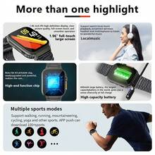LIGE Fashion Multifunctional Smartwatch With Over 100 Sports Modes, Activity Tracking, Alarm Reminders, Weather Forecast, Splash-Proof, Music Playback, Text Notifications, Call Notifications. Smartwatch For Men And Women – Sports & Leisure. - Black - View 3