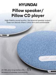 HYUNDAI S-1 Sleep Sound Speaker, Wireless Bluetooth 6.0, Long Battery Life, Designed For Sleep, Excellent Sound Quality And Soft Audio Effect, Sleep Audiobook To Aid Memory, Auto-Off Timer, Placed Under Pillow, Compact & Slim Sleep Sound Speaker Compatible With Smartphones - Wireless Pillow Speaker (Blue) - View 3