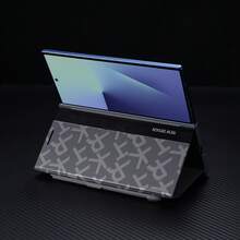 适用于三星 Galaxy Z Fold 3/4/5/6/7 的迷彩图案手机壳，PU 皮革翻盖保护套，带 S Pen 插槽和支架，防震保护壳 - 撞色 - 查看 16