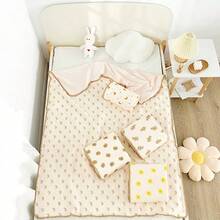 Babyfilt, Liten barnfilt, Mjuk gasfilt, Pärlfilt, Barnfilt i gasfilt, Tuppfilt för dagis, Fleecefilt med pärlor, Dubbelsidigt täcke, Liten babyfilt, Tunn liten filt - Multifärgad - Visa 6