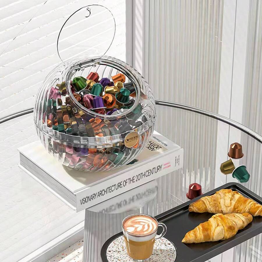 Tea Bag Storage Box, Capsule Coffee Storage Rack, Desktop Storage Rack, Candy & Tea Storage Basket - Multicolor - View 1