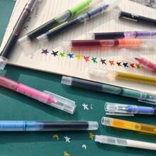 15pcs/10pcs Multi-Color Liquid Ink Ballpoint Pens - A - View 2