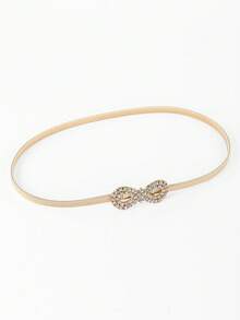 1件装女士弹力腰带，配金属弹簧腰链，百搭连衣裙配饰 - 金屬腰封 - 查看 8