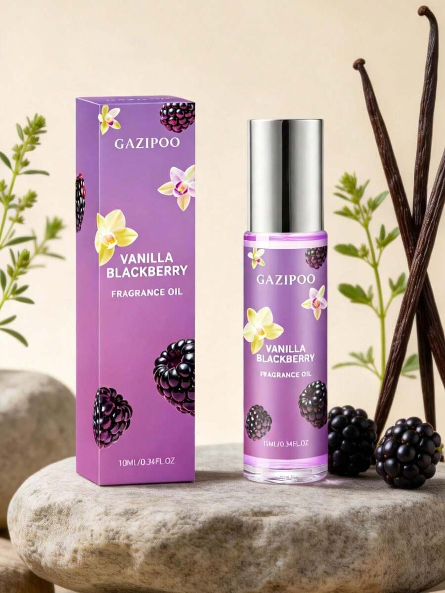 10ml Vanilla Blackberry Fragrance Essential Oil, Home Air Freshener, Flameless Aroma Diffuser Refill Liquid, Suitable For Bedroom, Office, School And Home/Office Use - Multiple Styles - View 1