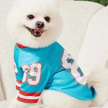 1pc Pet Cat Dog 89 Number Print T-Shirt, Suitable For Dogs And Cats, Comfortable Breathable Pet Clothing - Multicolor - View 6