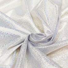 1pc Laser Holographic Metallic Shiny Fabric, Soft Drape Easy Cut Design For DIY - Multicolor - View 77