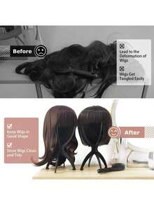 Giá đỡ tóc giả đa năng có thể gập lại - Di động & Bền bỉ, Mô hình đầu manơcanh trưng bày tóc giả khi đi du lịch, Đế chắc chắn, Thiết kế gấp gọn, Thích hợp để cất giữ nhiều loại tóc giả và mũ, Trang trí phòng. - Nhiều màu - Xem 6