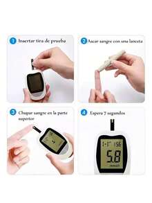 Glucómetro Digital NeoClinic con 50 Tiras Reactivas y Lancetas Monitoreo Glucosa - Blanco - Ver 4