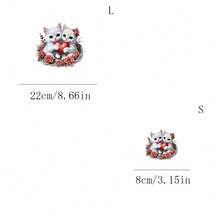 1pc/2pcs/3pcs Two Cute Cats Heat Transfer Patches, Ironing And Washable, Suitable For T-Shirts, Jeans, Sweaters, Handbags, Pillows, Cushions - L - View 3