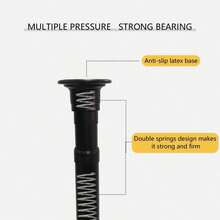 Adjustable Vertical Hanger, Independent Wardrobe Hanger With 6 Adjustable Hooks, Multi-Functional Hanger Bracket - Black - View 3