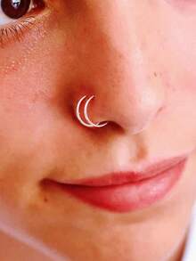 1件925纯银单/双鼻环，扭曲鼻环，螺旋鼻环，金鼻环，金鼻环，螺旋耳环，尺寸：6毫米、7毫米、8毫米、9毫米、10毫米 - 鼻環 - 查看 11