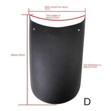 Guardabarros delantero alargado para motocicleta, extensión de rueda trasera y delantera, protector salpicaduras para accesorios universales de motocicleta MTIT - Fibra de carbono grande - Ver 14