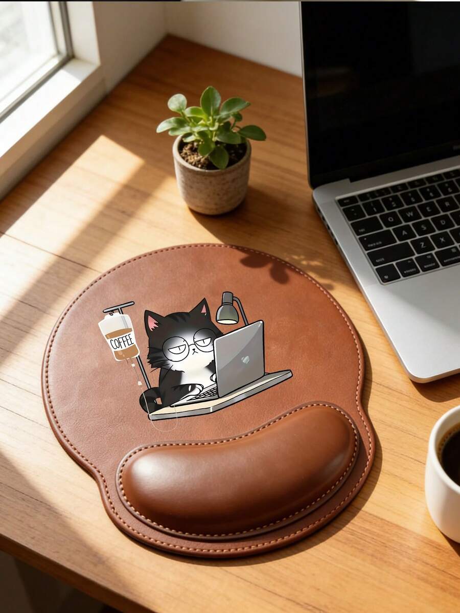 符合人体工学的猫咪图案腕托鼠标垫,采用符合人体工学的EVA材质,防滑记忆海绵,舒适防滑底座,提供舒适的腕部支撑,亲肤舒适,保护桌面,适用于游戏、办公、电脑、笔记本电脑、家庭使用,是毕业季、情人节、母亲节、开学季的完美礼物。 - 多色 - 查看 1