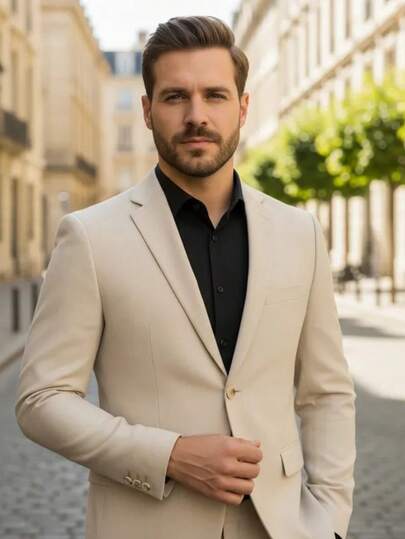 CAMISARIA COLOMBO Blazer Masculino Linho Premium Alfaiataria