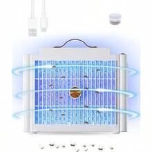 AICase ctor de mosquitos recargable electrónico USB portátil para viajes de veranocampamento al aire última intervensión patio hogar y jardín trampa de moscas en interiores trampa de polillas - blancoModerno - Ver 1