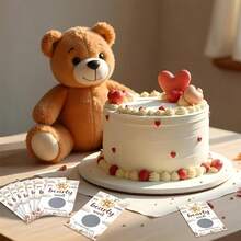 38/50pcs Teddy Bear Party Scratch Cards, Scratch Off Reveal Cards For Gender Reveal Party, Baby Shower Gifts - Multicolor - View 7