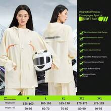 1 Set Unisex Casual Hooded Raincoat With Reflective Stripes, Breathable Ventilation Holes, Full Body Separable Rainsuit For Cycling, Waterproof, Lightweight, Suitable For Beach, Travel,Mother's Day Gift,Bedroom Decor,Garden,Kitchen Decor,Summer,Beach,Travel Essentials,Room Decor,Squishy,Graduation - Men's and Women's Styles - View 10
