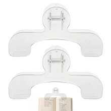 Liruvana うかんむりクリップ ブッククリップ 2個セット アクリル製 文字が隠れない 教科書 楽譜 勉強 便利グッズ 半透明 - 写真の通り - チェックする 7