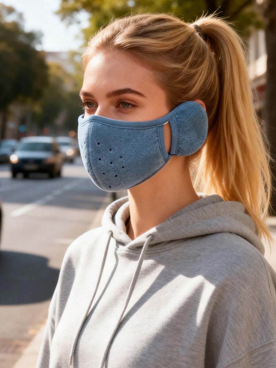防风保暖男女通用面罩，加厚透气户外骑行面罩 - 彩色 - 查看 1