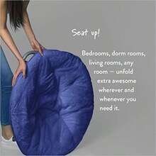 sillones para recamara Lifestyle - Silla de Piel sintética con Marco de Metal Talla única Color Azul - Azul oscuro - Ver 6