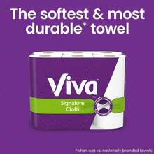 Viva Signature Cloth Paper Towels, 1 Double Rolls, 86 Sheets Per Roll – Super Soft And Durable, Cloth-Like Texture For Superior Absorbency, Ideal For Cleaning, Spills, And Everyday Use, Strong And Lint-Free, Perfect For Kitchens, Bathrooms, And All-Purpose Cleaning, Convenient Large Pack For Maximum Value - default - 查看 3