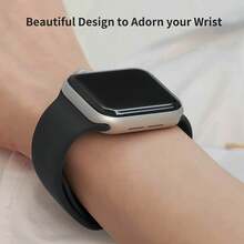 1条硅胶运动表带，兼容38mm、40mm、41mm、42mm、44mm、45mm、49mm表带，柔软防水腕带，适用于 Series 11、10、9、Ultra、8、SE、7、6、5、4、3，男女通用 - 38mm/40mm/41mm - 查看 7