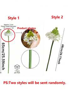 1 件逼真的人造花，逼真的绿色茎多肉植物，星形花朵，逼真的蒲公英带叶子，白色和绿色仿真花，为餐桌、婚礼、活动、派对、家居装饰增添清新气息。 - 彩色 - 查看 14