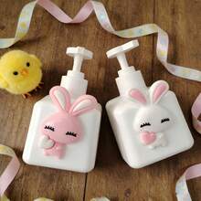 粉色可爱兔子包装瓶，乳液包装瓶，防晒霜包装瓶，化妆品包装瓶，护手霜/润肤露，洗发水/沐浴露包装瓶，桌面摆件，适合复活节、生日、婚礼，赠送朋友/爱人/伴侣/订婚情侣/单身派对/结婚礼物，日常及旅行套装 - 彩色 - 查看 5