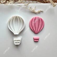 气球狗聚合物粘土模具热气球耳环粘土切割器DIY可爱动物气球狗粘土切割器耳环首饰吊坠制作手工工具 - 白色 - 查看 5