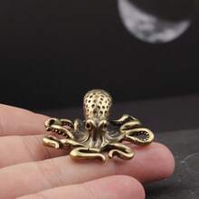 Octopus Small Ornament Brass Ornament Home Office Handheld Toy Ornament Small Gift Creative Ornament - Little Octopus - View 8