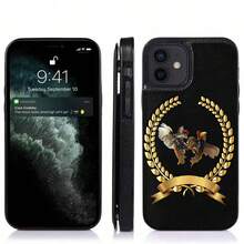 Estuche para teléfono Rooster Fighting Champions compatible con teléfonos   17  16 Pro Max  15 Pro Max  13 y  12 Cuenta con un diseño a prueba de golpes con ranura para tarjeta de crédito y es impermeable, a prueba de caídas y resistente a rayones. Es un gran regalo para familiares, amigos, amantes, novios/novias y para el Día de San Valentín. - Negro - Ver 4