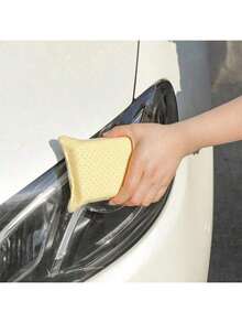 2 piezas - Esponja de lavado de coche de alta calidad y multifuncional, esponja de doble cara de terciopelo no tejido, un milagro para ventanas claras. Esponja grande, súper absorbente y antivaho, adecuada para la limpieza de cristales de coche, desempañado, encerado, lavado de coche y limpieza del interior del coche. No deja rastros, fácil de limpiar, una herramienta de limpieza universal para uso en interiores y exteriores, diseño optimista, hecha de fibra de poliéster. - multicolor - Ver 5