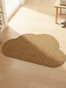 1 Pc Polyester Doormat, Machine Washable, Pineapple Design, Pet-Friendly, Scratcher For Cats, Textured Surface For Grip, Suitable For Entryway, Patio, Modern Decor, Shoe Mat, Welcome Mat, Outdoor Rug, Small Carpet, Dirt-Resistant, Vacuum Cleanable - Multicolor - View 4