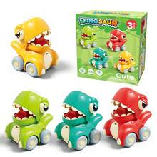 4PCS Mini Dino Vehicles Push Go Car Toy Set Educational Toy - Multicolor - View 1