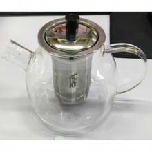 1 Set 1800ml (52oz) Glass Teapot With Removable Stainless Steel Infuser, Heat-Resistant Large Capacity Teapot, Handcrafted Floral Loose Leaf Pattern Design, Suitable For Women And Adults, Year-End Promotion Special Offer - Transparent - View 11