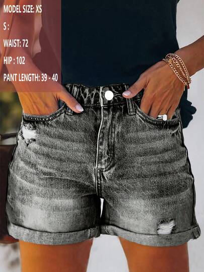 夏季新款休闲宽松水洗纯色牛仔裤，美式街头风，百搭度假风