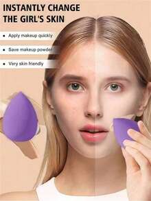 Large & Mini Makeup Sponges, Multi-Functional Makeup Blender Sponges, Suitable For All Skin Types, Dry & Wet Use, Non-Absorbing, Natural Makeup Finish, Applicable For Foundation & Concealer, Portable Makeup Sponge, Suitable As Gift For Women,Giveaways,Travel,Cheap Stuff,Travel Essential - 彩色 - 查看 8