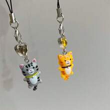 1 件新款时尚动物挂绳，可爱卡通动物手机挂饰，可用作钥匙扣吊坠、手机挂绳、包包配件。 - 彩色 - 查看 7