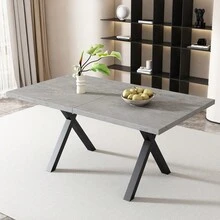 Dining Tables - Grey+Black + MDF - View 2