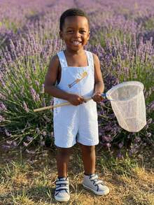 Toddler Boys Baseball Outfit Baseball Embroidery Sleeveless Tank Romper Suspender Jumpsuit Boys Summer Clothes - 藍色 - 查看 3