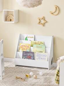 Estantería infantil Montessori SoBuy con 4 compartimentos abiertos y 1 de almacenaje, para juguetes, color blanco, 70 x 60 x 30 cm, KMB32-K-W - Blanco - Ver 2