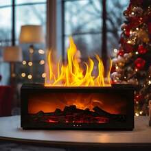 Humidificador y difusor de aromas con chimenea alimentado por USB, difusor de aroma con llama 3D, iluminación de ambiente colorida con control remoto, humidificador ultrasónico, adecuado para oficina, dormitorio, regalo navideño - Multicolor - Ver 8