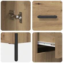 vidaXL Highboard Artisan-Eiche 69,5 X 34 X 180 Cm Holzwerkstoff - Màu vàng - Xem 11