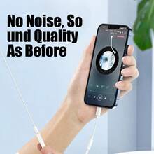1/3pcs Aux Audio Adapter Earphone Connector Compatible With IPhone 14 Series/13/12/11/XS/XR/8/7/6, - 白色 - 查看 3