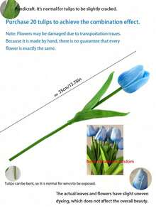 10 bông hoa tulip nhân tạo lớn màu xanh dương, hoa giả trông như thật, thích hợp cho Ngày Valentine, đám cưới, lễ đính hôn, sinh nhật, trang trí nhà cửa, phòng khách, phòng ngủ, trang trí mùa xuân/hè, để bàn, sân vườn, quà tặng lễ hội mùa màng, trang trí Ngày Valentine. - Màu xanh lam - Xem 11