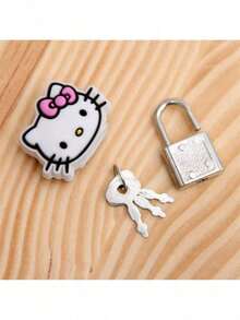 Sanrio 1/Piece Hello Kitty Chain Mini Lock, Cute Melody Cartoon Multifunctional Luggage Lock, Suitable For Suitcases, Drawers And Diaries, Perfect Birthday Gift, Valentine's Day, Wedding, Travel Accessories, Back To School Season - Multicolor - View 8