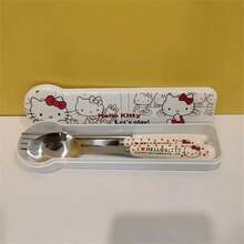 SANRIO Bộ dao nĩa   1/2 món, được đánh bóng tinh xảo, bộ dao nĩa hoạt hình di động bao gồm đũa, nĩa và thìa, thích hợp cho gia đình và cắm trại ngoài trời, mùa tốt nghiệp, quà tặng sinh nhật, phụ kiện du lịch, đám cưới, ngày Valentine và mùa tựu trường. - Nhiều màu - Xem 11