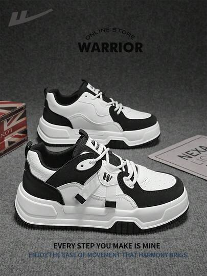  Warrior 男士板鞋，春秋季舒适百搭，休闲时尚，四季皆宜，耐磨耐穿，适合全天穿着，训练跑步鞋