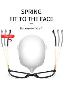 1 Pair Cute Leopard Print TR90 Round Frame Fashion Eyeglasses, Spring Hinges Metal Non-Prescription Glasses Glasses For Daily Wear, Non-Prescription Computer Glasses - Multicolor - View 5